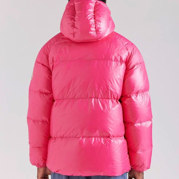 Pyrenex Vintage-inspired Sten 3 Shiny Down Puffer Jacket Pink Unisex M NWOT - Picture 13 of 16
